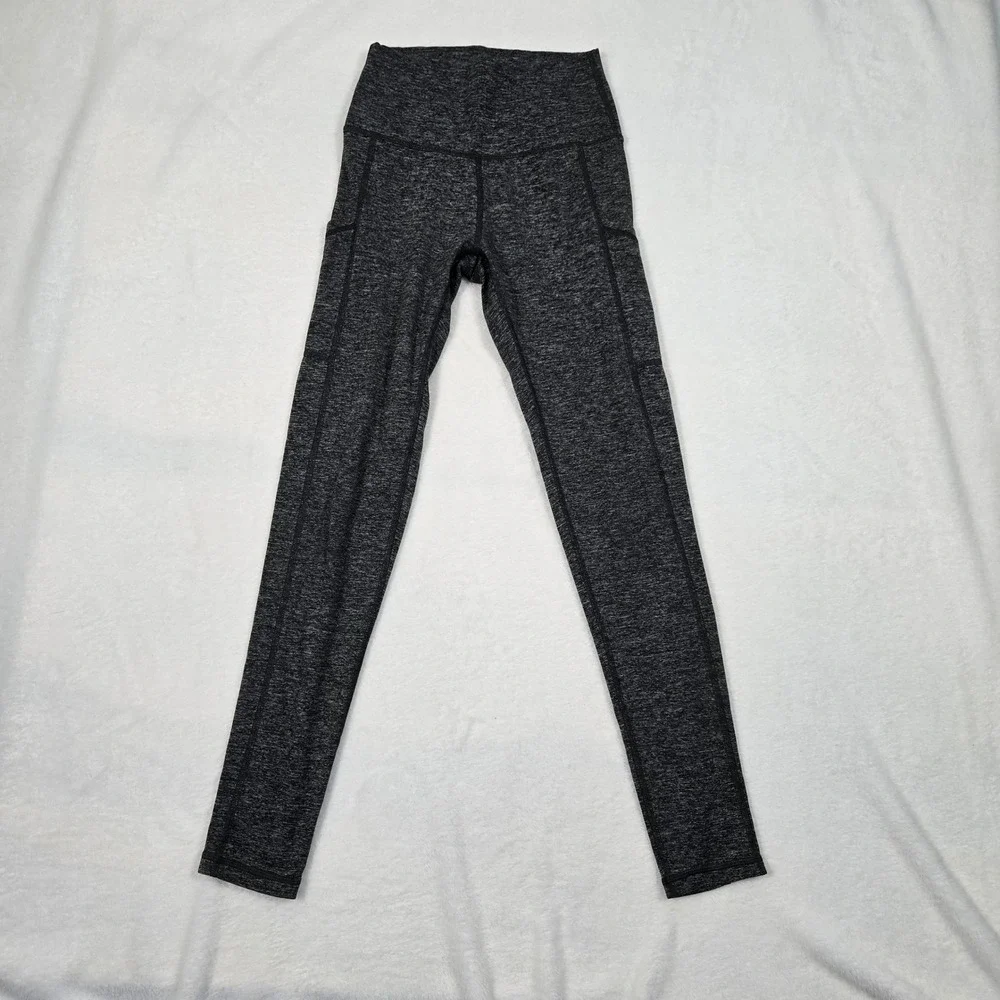 Aerie Chill Play Move Grey Space Dye High Waisted Leggings‎ Pockets Size Small S